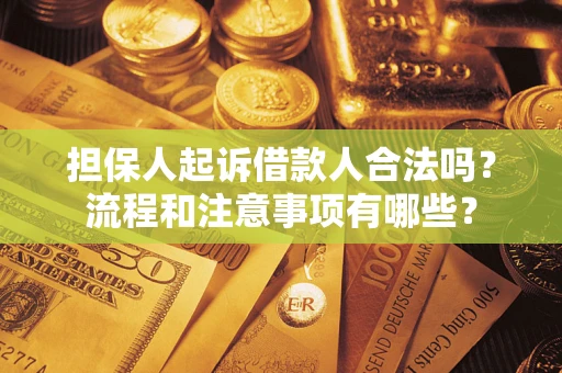 武汉担保人起诉借款人合法吗？流程和注意事项有哪些？