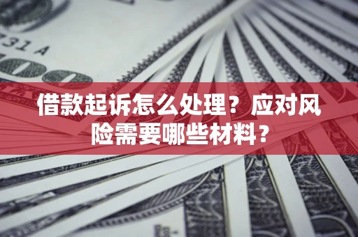 武汉借款起诉怎么处理？应对风险需要哪些材料？