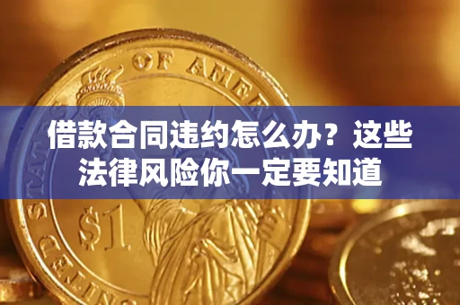 武汉借款合同违约怎么办？这些法律风险你一定要知道