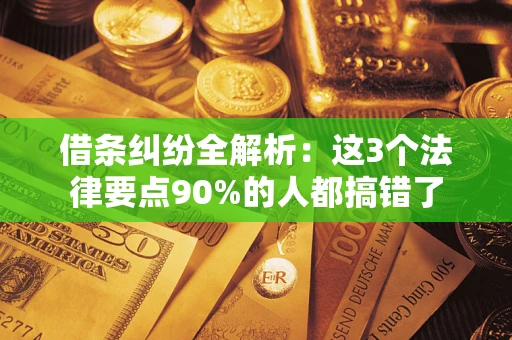 武汉借条纠纷全解析：这3个法律要点90%的人都搞错了