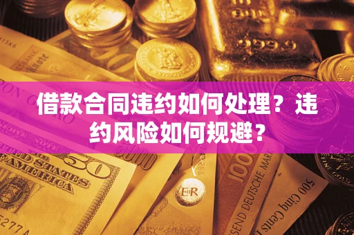 武汉借款合同违约如何处理？违约风险如何规避？