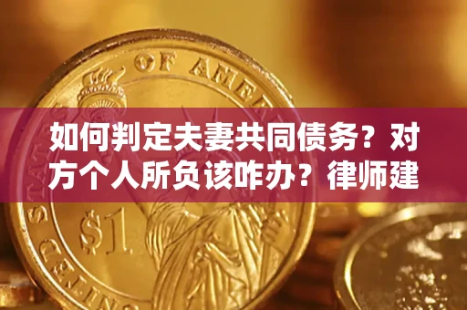 武汉如何判定夫妻共同债务？对方个人所负该咋办？律师建议
