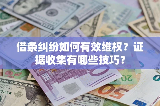 武汉借条纠纷如何有效维权？证据收集有哪些技巧？