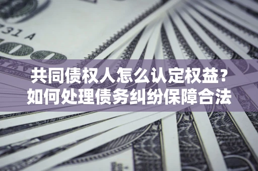 武汉共同债权人怎么认定权益？如何处理债务纠纷保障合法权益？