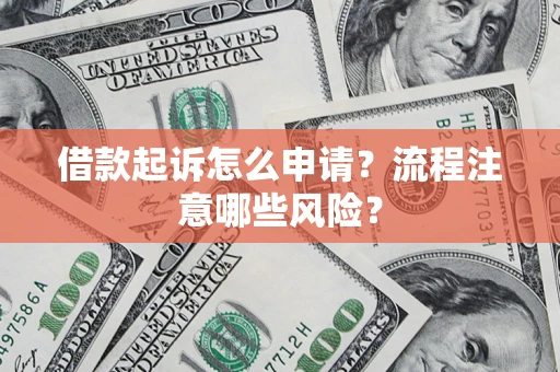 武汉借款起诉怎么申请？流程注意哪些风险？